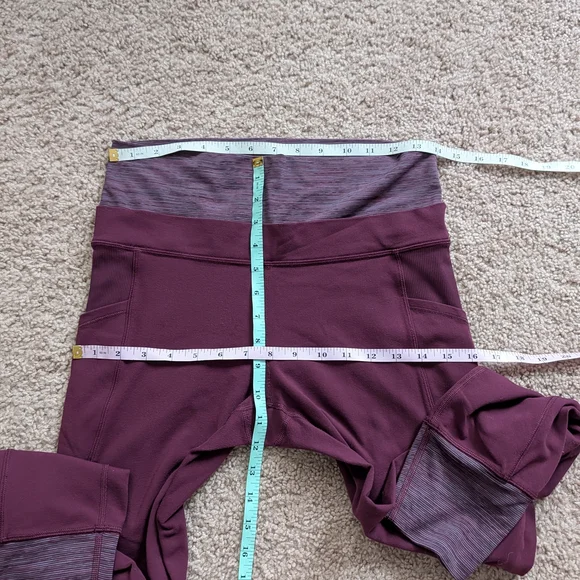 Lululemon En Route Plum Wee Are From Space September Plum Leggings Size 8/10 - Picture 10 of 12